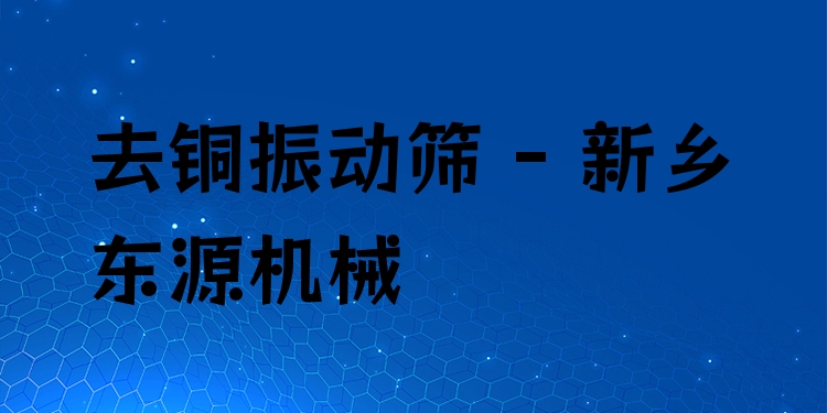 去銅振動篩 - 新鄉東源機械